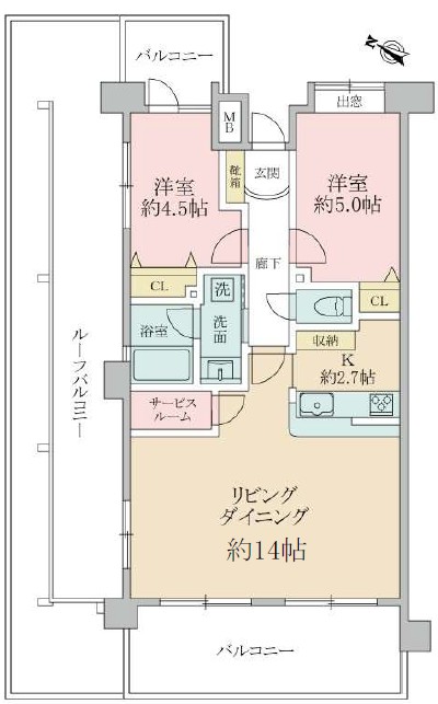 レーベンハイム常盤台エルステージⅡ　5階　間取図